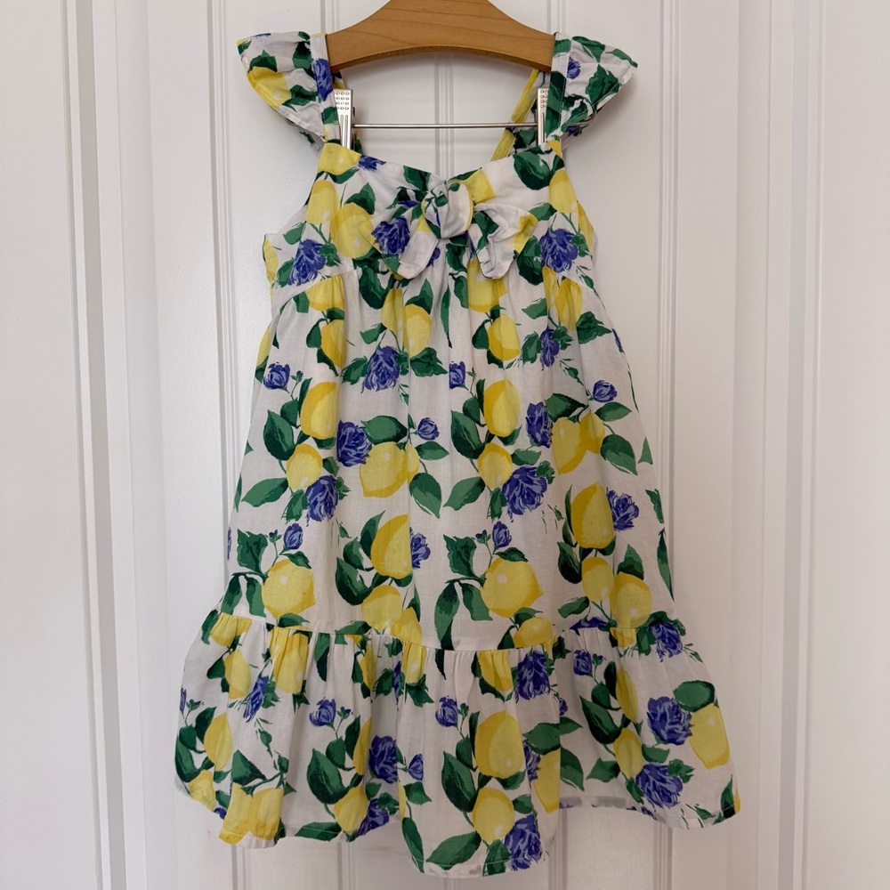 Janie and Jack Girls Lemon Floral Dress
